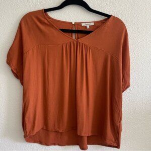 Madewell Women's Rhyme V-Neck Top – Rust/Terracotta, Size XS